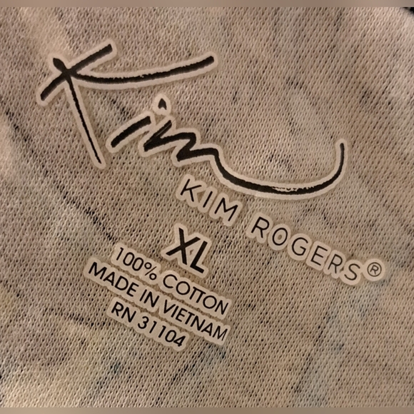 Y2K Kim Roger's Rainbow Zebra Long Sleeve Cotton Knit Tee Shirt Top SZ XL - Picture 4 of 5